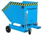 Bauer Späne Kastenwagen SKW-ET 400 Vollgummi Rollen Ablasshahn 1" Inhalt 400 Liter lackiert blau